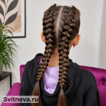 Ажурные косы без канекалона Шоколадка